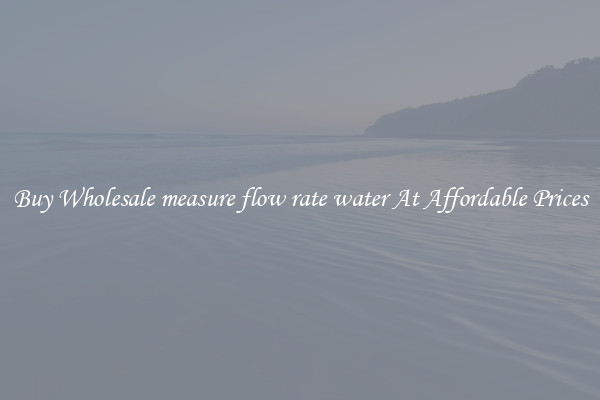 Buy Wholesale measure flow rate water At Affordable Prices