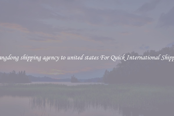 guangdong shipping agency to united states For Quick International Shipping