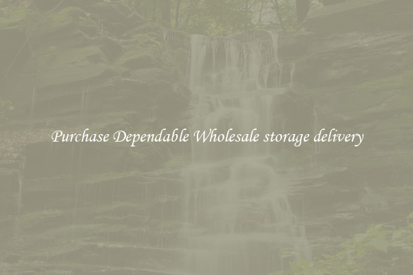 Purchase Dependable Wholesale storage delivery