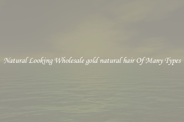 Natural Looking Wholesale gold natural hair Of Many Types