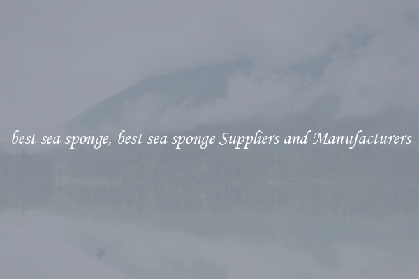 best sea sponge, best sea sponge Suppliers and Manufacturers