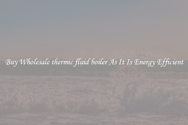 Buy Wholesale thermic fluid boiler As It Is Energy Efficient