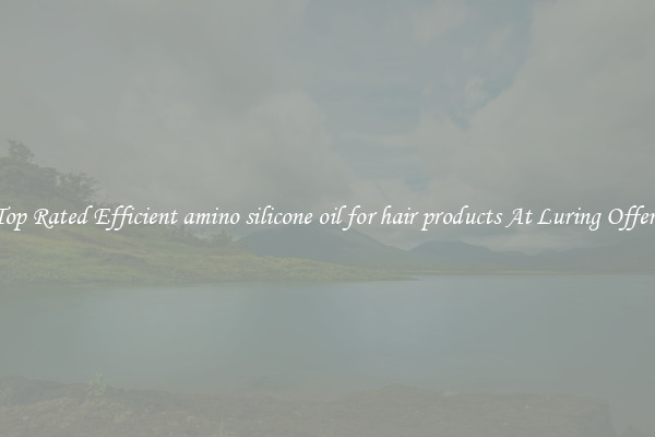 Top Rated Efficient amino silicone oil for hair products At Luring Offers