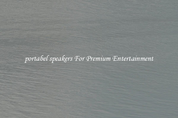 portabel speakers For Premium Entertainment