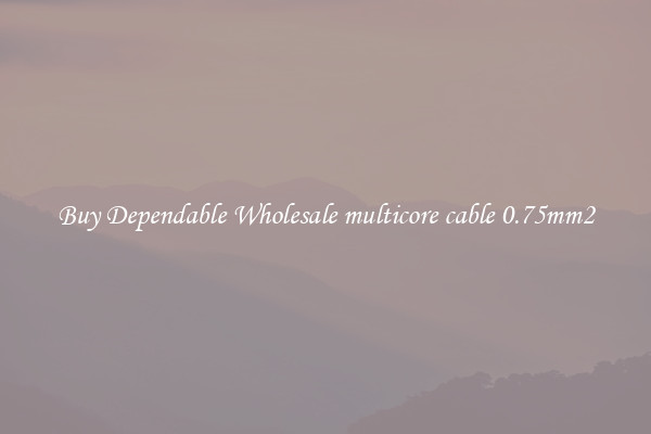Buy Dependable Wholesale multicore cable 0.75mm2
