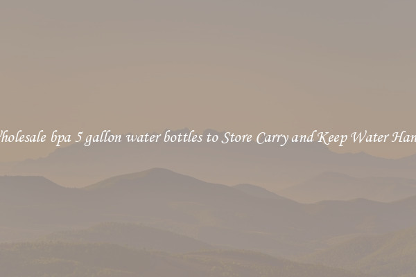 Wholesale bpa 5 gallon water bottles to Store Carry and Keep Water Handy